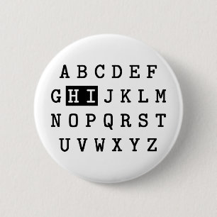 Badge Rond 5 Cm Alphabet salut