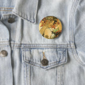 Badge Rond 5 Cm Alphonse Mucha ~ Fruit. 1897 (En situation)