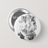 Badge Rond 5 Cm Alphonse Mucha JOB ISOGS (Devant & derrière)