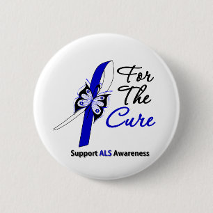 Badge Rond 5 Cm ALS Support For The Cure