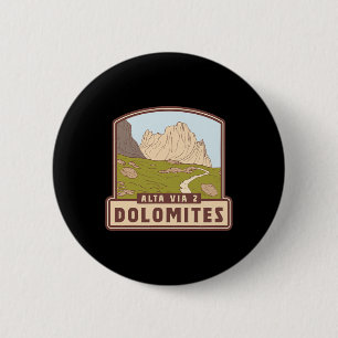 Badge Rond 5 Cm Alta Via 2 – Dolomites - Italie
