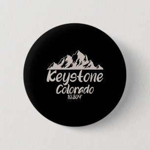 Badge Rond 5 Cm Altitude cool Keystone Colorado Tee Ski Snowbo