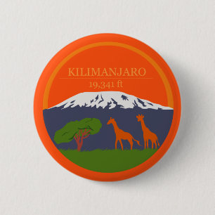 Badge Rond 5 Cm Altitude de Kilimanjaro
