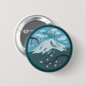 Badge Rond 5 Cm Altitude du Mont Fuji (Devant & derrière)