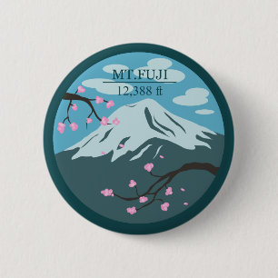 Badge Rond 5 Cm Altitude du Mont Fuji