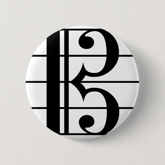 Badge Rond 5 Cm Alto Clef (Devant)