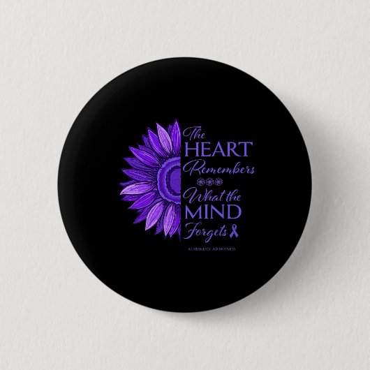 Badge Rond 5 Cm Alzheimerheimers Et Sensibiliser Les Femmes (Devant)