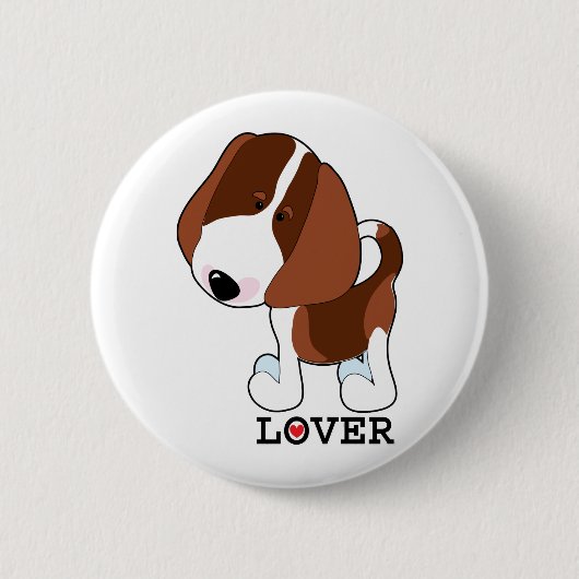 Badge Rond 5 Cm Amant de beagle (Devant)