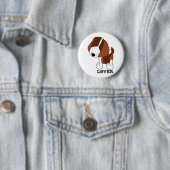 Badge Rond 5 Cm Amant de beagle (En situation)