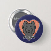 Badge Rond 5 Cm Amant de Briard (Devant & derrière)