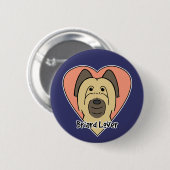 Badge Rond 5 Cm Amant de Briard (Devant & derrière)