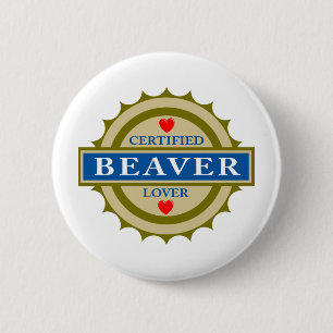 Badge Rond 5 Cm Amant de castor