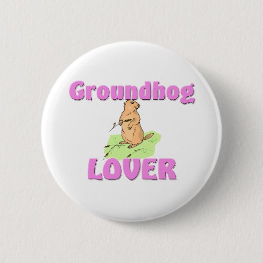 Badge Rond 5 Cm Amant de Groundhog (Devant)