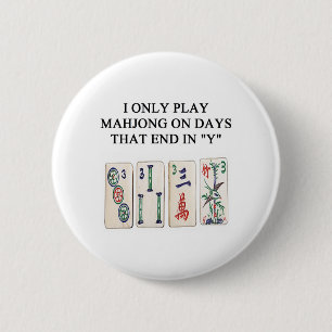 Badge Rond 5 Cm amant de mahjong