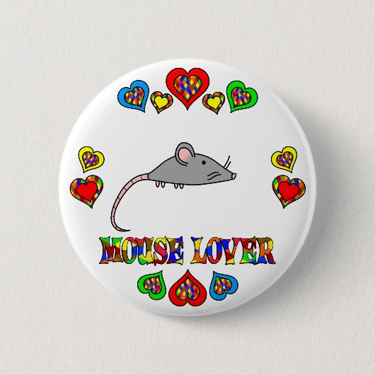 Badge Rond 5 Cm Amant de souris (Devant)