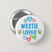 BADGE ROND 5 CM AMANT DE WESTIE (Devant & derrière)