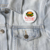 Badge Rond 5 Cm Amant d'hamburger (En situation)