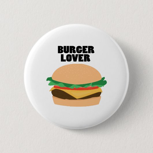 Badge Rond 5 Cm Amant d'hamburger (Devant)