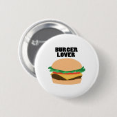 Badge Rond 5 Cm Amant d'hamburger (Devant & derrière)