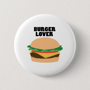Badge Rond 5 Cm Amant d'hamburger