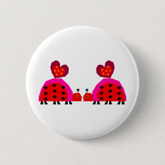 Badge Rond 5 Cm Amants de coccinelle