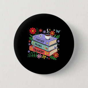 Badge Rond 5 Cm Amants de livres Fantaisie Drame Tragédie Subtil 8