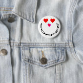 Badge Rond 5 Cm Amateur de café (En situation)