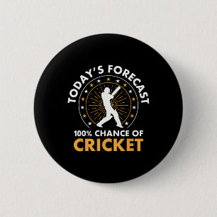 Badge Rond 5 Cm Amateur de cricket indien joueur de cricket