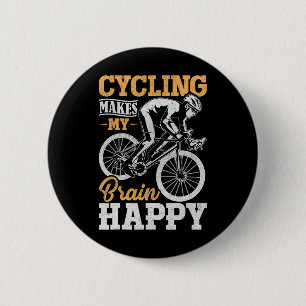 Badge Rond 5 Cm Amateur de cyclisme en montagne Vélo de route Cycl