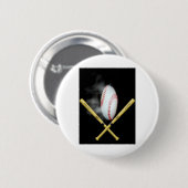 Badge Rond 5 Cm amateurs de baseball (Devant & derrière)