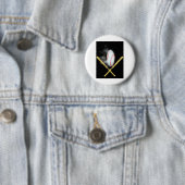 Badge Rond 5 Cm amateurs de baseball (En situation)