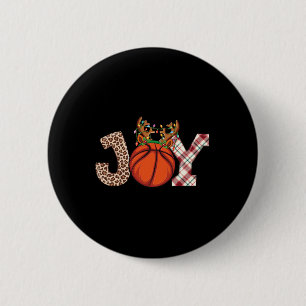 Badge Rond 5 Cm Amateurs de basket-ball Noël Ball Boys Hommes Xmas