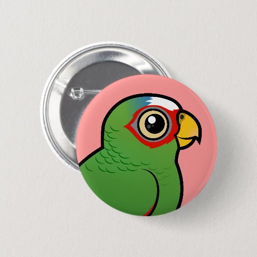 Badge Rond 5 Cm Amazone Blanc-affrontée (Devant & derrière)