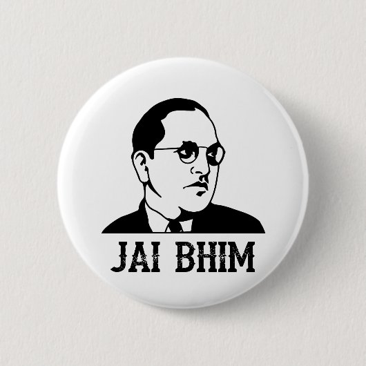 Badge Rond 5 Cm Ambedkar Jayanthi Jai Bhim/Bheem (Devant)