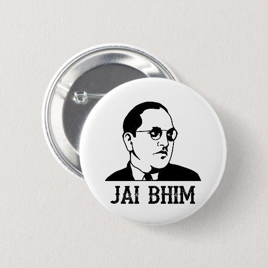 Badge Rond 5 Cm Ambedkar Jayanthi Jai Bhim/Bheem (Devant & derrière)
