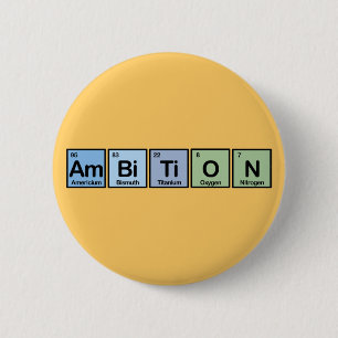Badge Rond 5 Cm Ambition faite d'éléments
