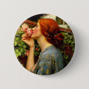 Badge Rond 5 Cm Âme de la rose John William Waterhouse