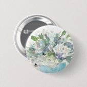 Badge Rond 5 Cm Aménagement de printemps - Bouquet d'aquarelle (Devant & derrière)