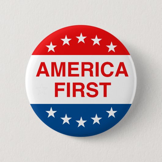 BADGE ROND 5 CM "AMERICA FIRST" (Devant)