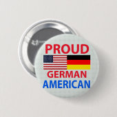 Badge Rond 5 Cm Américain allemand fier (Devant & derrière)