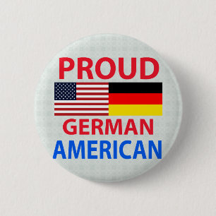 Badge Rond 5 Cm Américain allemand fier
