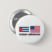 Badge Rond 5 Cm Américain cubain (Devant & derrière)