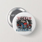 Badge Rond 5 Cm Américain de tour (Devant & derrière)