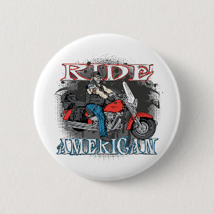 Badge Rond 5 Cm Américain de tour