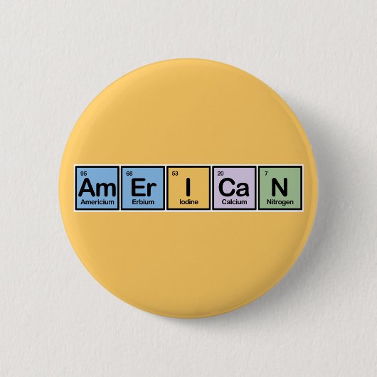 Badge Rond 5 Cm Américain fait d'éléments (Devant)