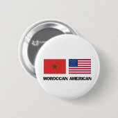 Badge Rond 5 Cm Américain marocain (Devant & derrière)