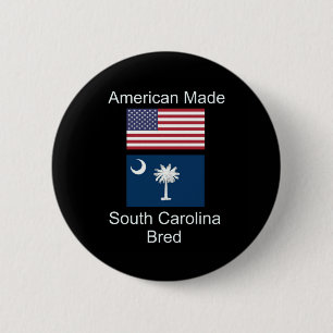 Badge Rond 5 Cm "Américain soutenu. La Caroline du Sud a multipli