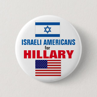 Badge Rond 5 Cm Américains israéliens pour Hillary 2016