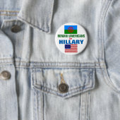 Badge Rond 5 Cm Américains Romani pour Hillary 2016 (En situation)