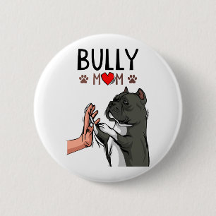 Badge Rond 5 Cm American Bully Mama Cute Dog Mama Funny Women